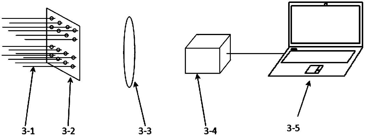 A fiber optic three-dimensional array accelerator ray field analyzer