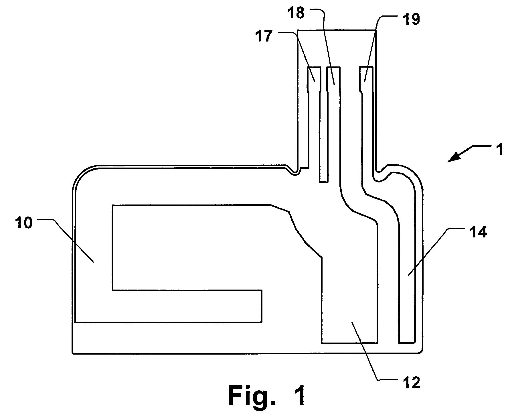 Multi-frequency band antenna device for radio communication terminal having wide high-band bandwidth