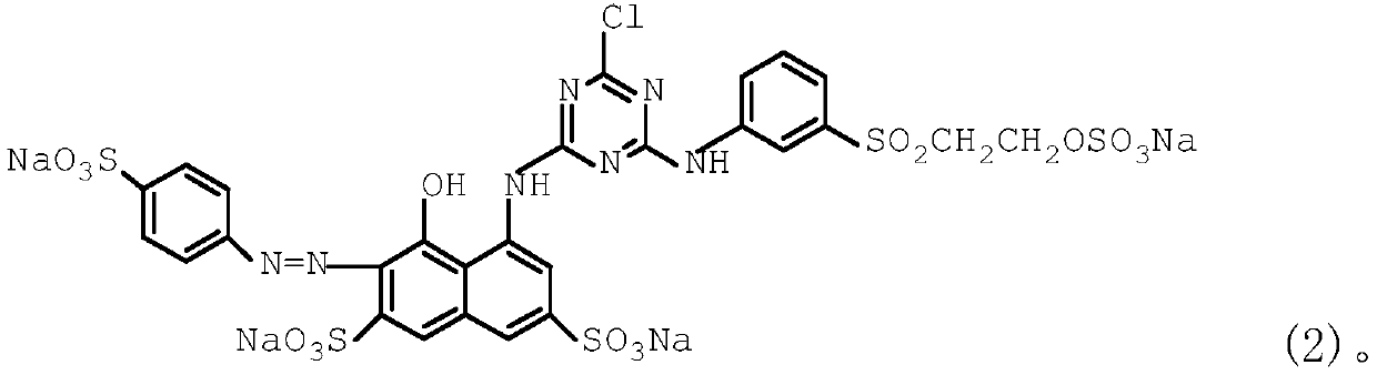 Composite bright red reactive dye and preparation method and application thereof