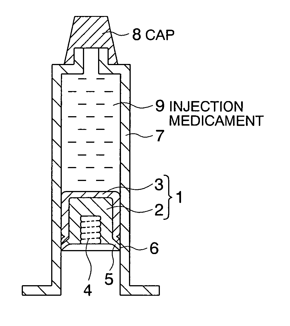 Piston for a syringe and a prefilled syringe using the same