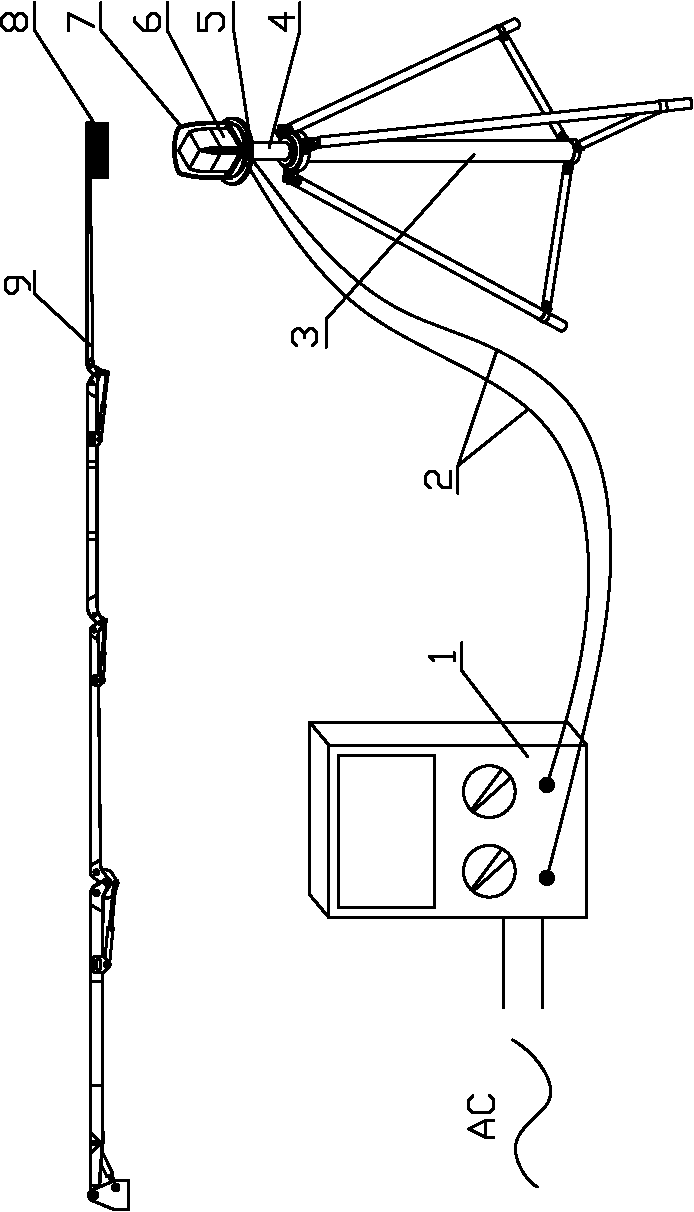 Electromagnetic drive method and device for concrete pump truck arm fatigue tests