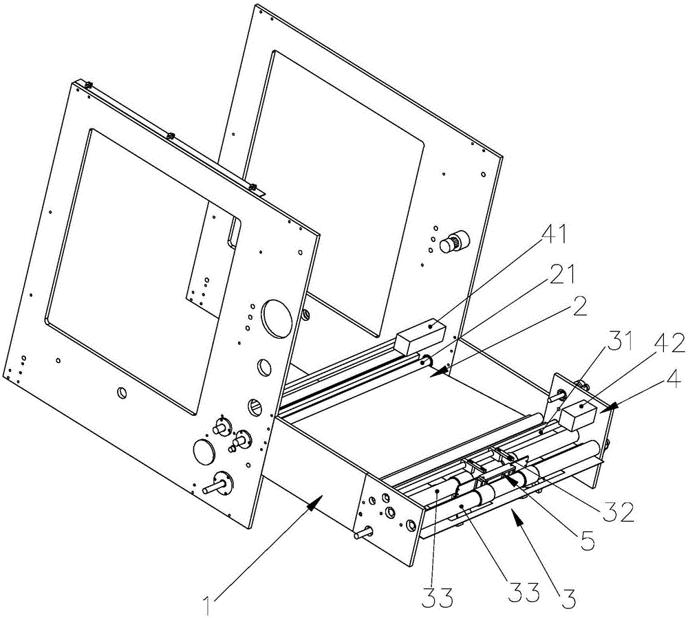 Paper transferring vertical lapping device of full-automatic laminating machine