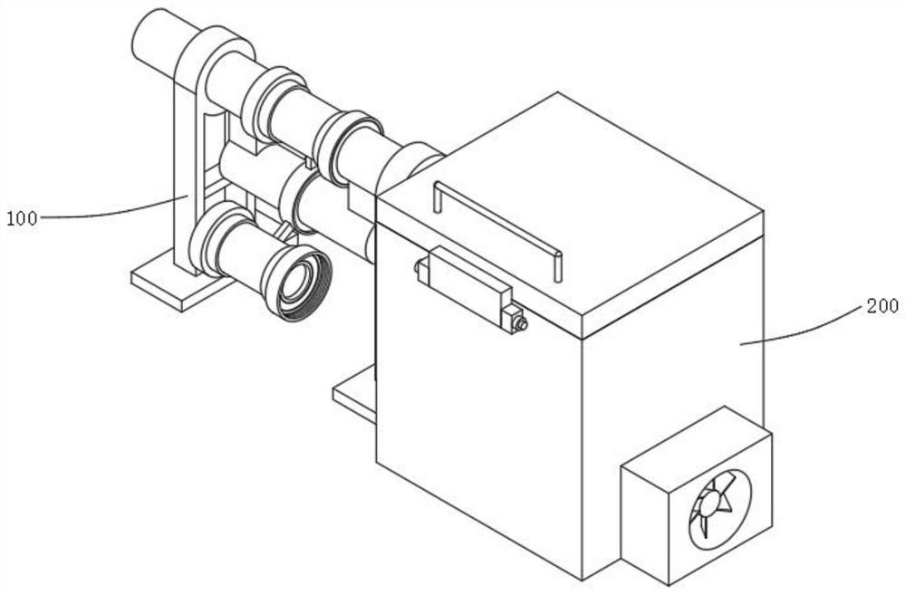 Replaceable waste gas treatment device for multi-pipeline filtration