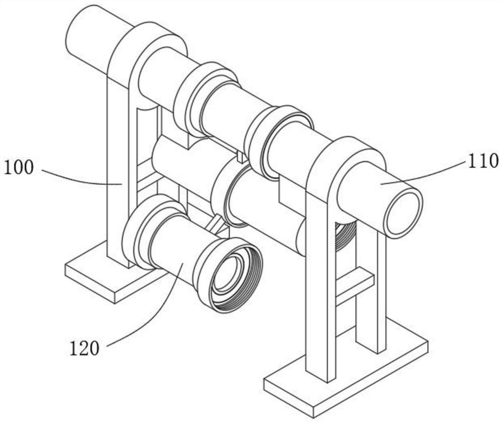 Replaceable waste gas treatment device for multi-pipeline filtration