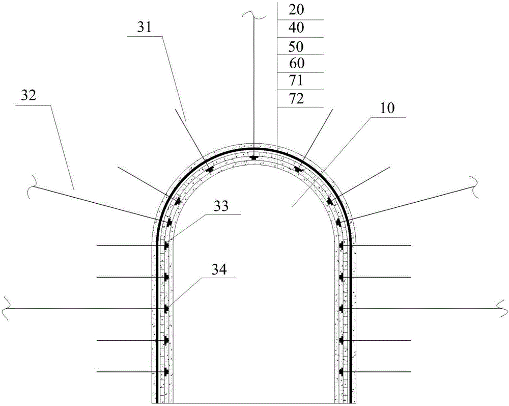 Supporting structure for composite anchor mesh steel bar support of deep well high-stress soft rock roadway and construction method thereof