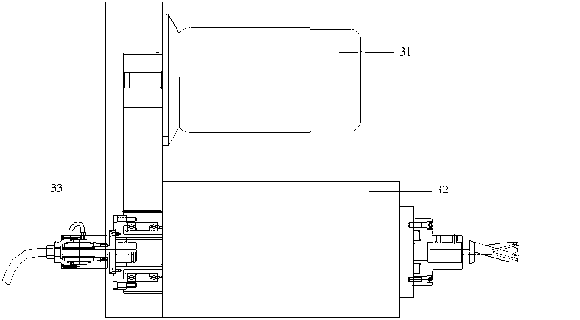 Intelligent machine special for boring and drilling main pin holes