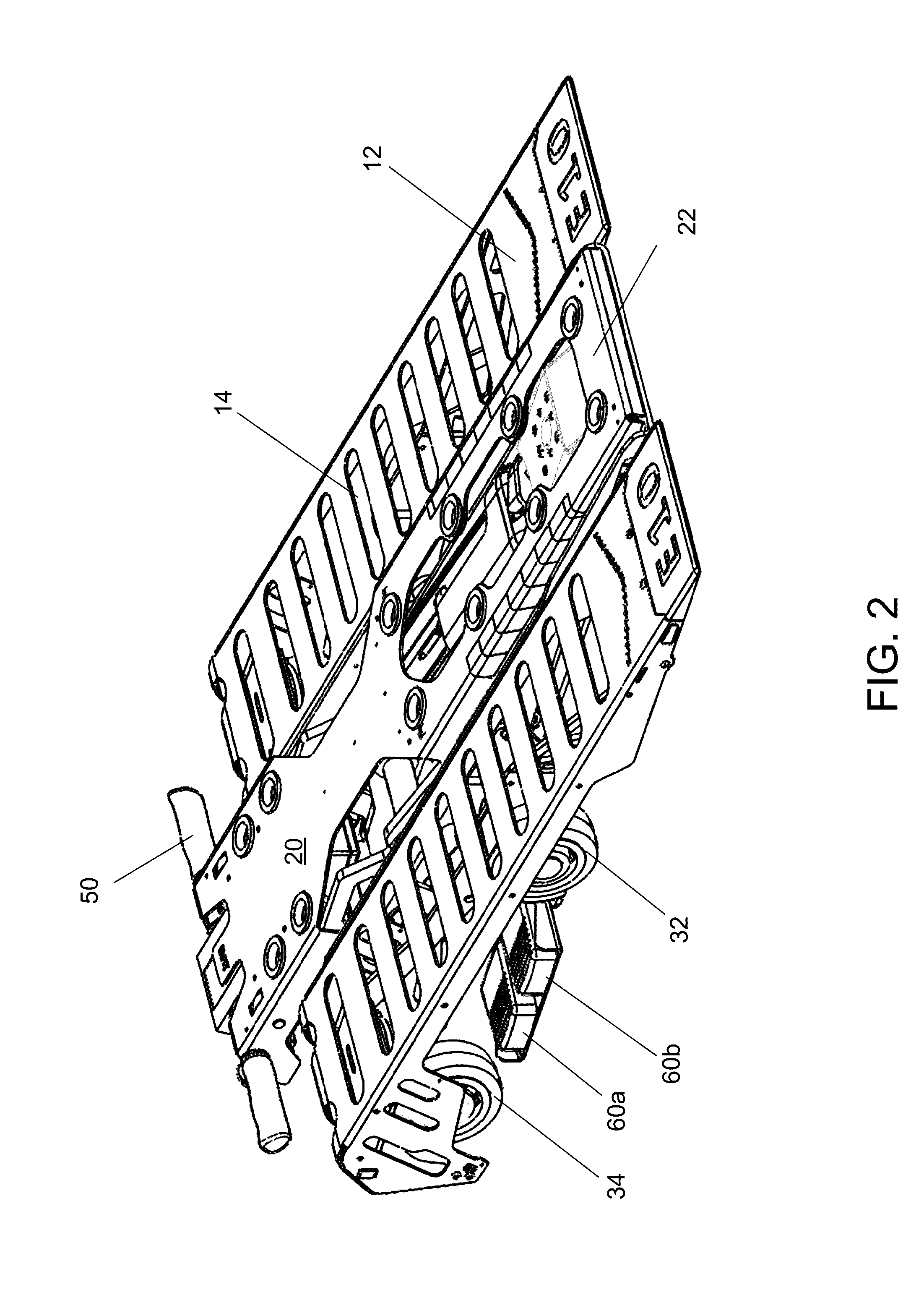 Scissor lift having side ramps with central lift platform