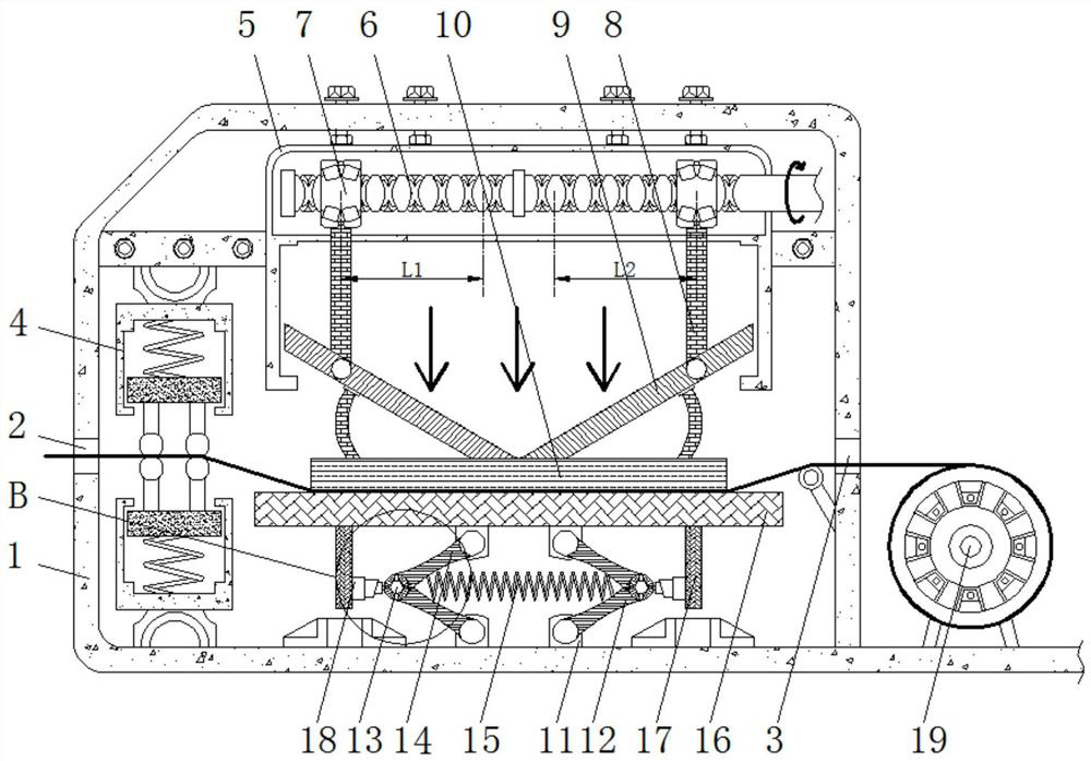 Intermittent ironing and winding device capable of avoiding insufficient ironing and achieving automatic flattening