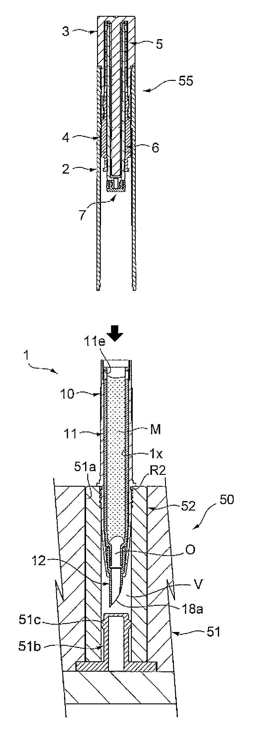 Method for manufacturing a coating instrument