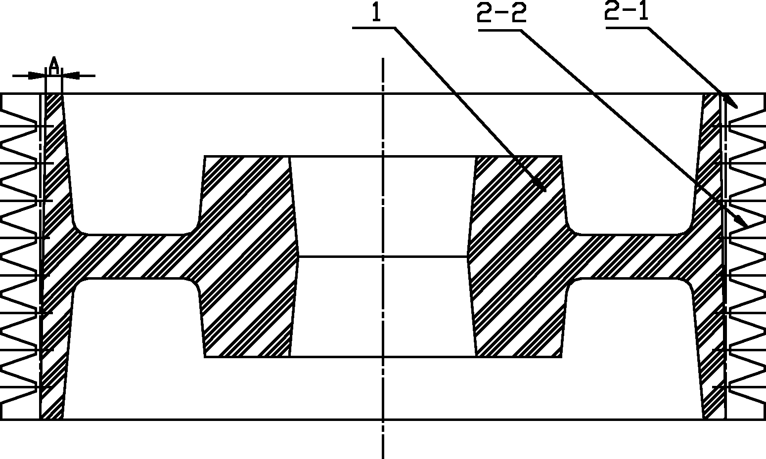 Groove casting technique for large belt pulley