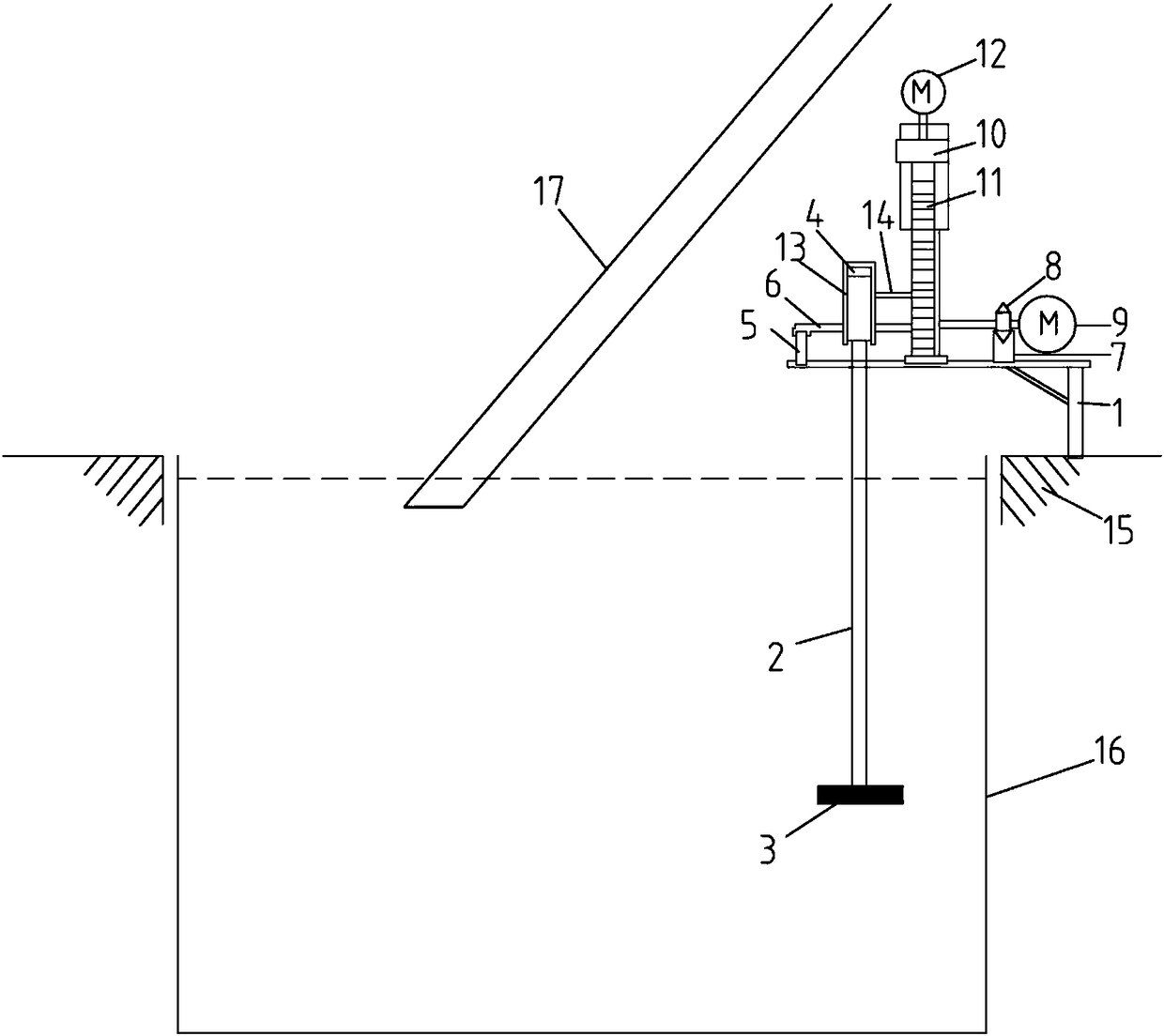 Device for measuring zinc-pot-bottom-slag height