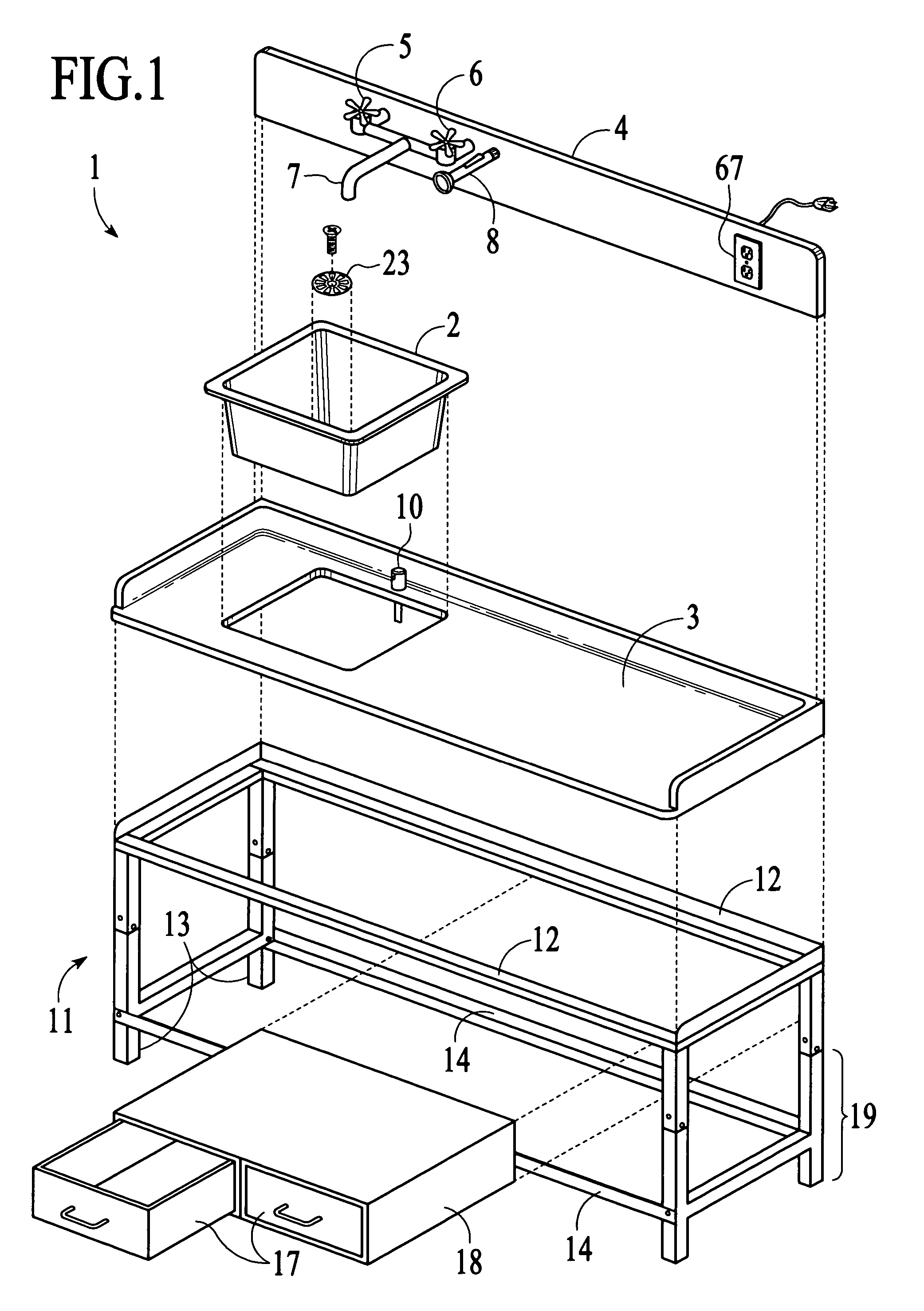 Remote indoor kitchen