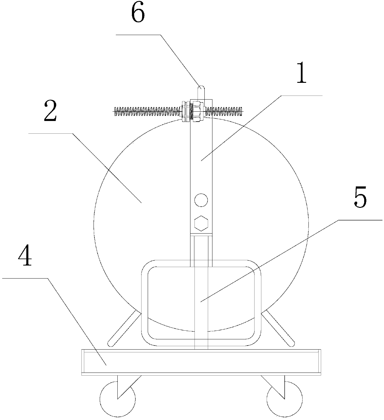 Standing cable winding device