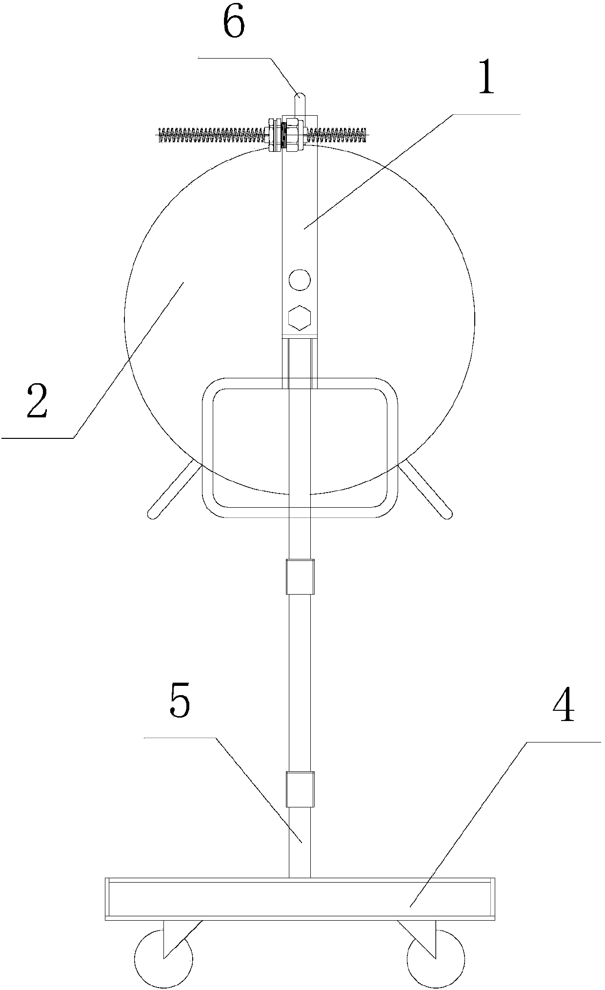 Standing cable winding device