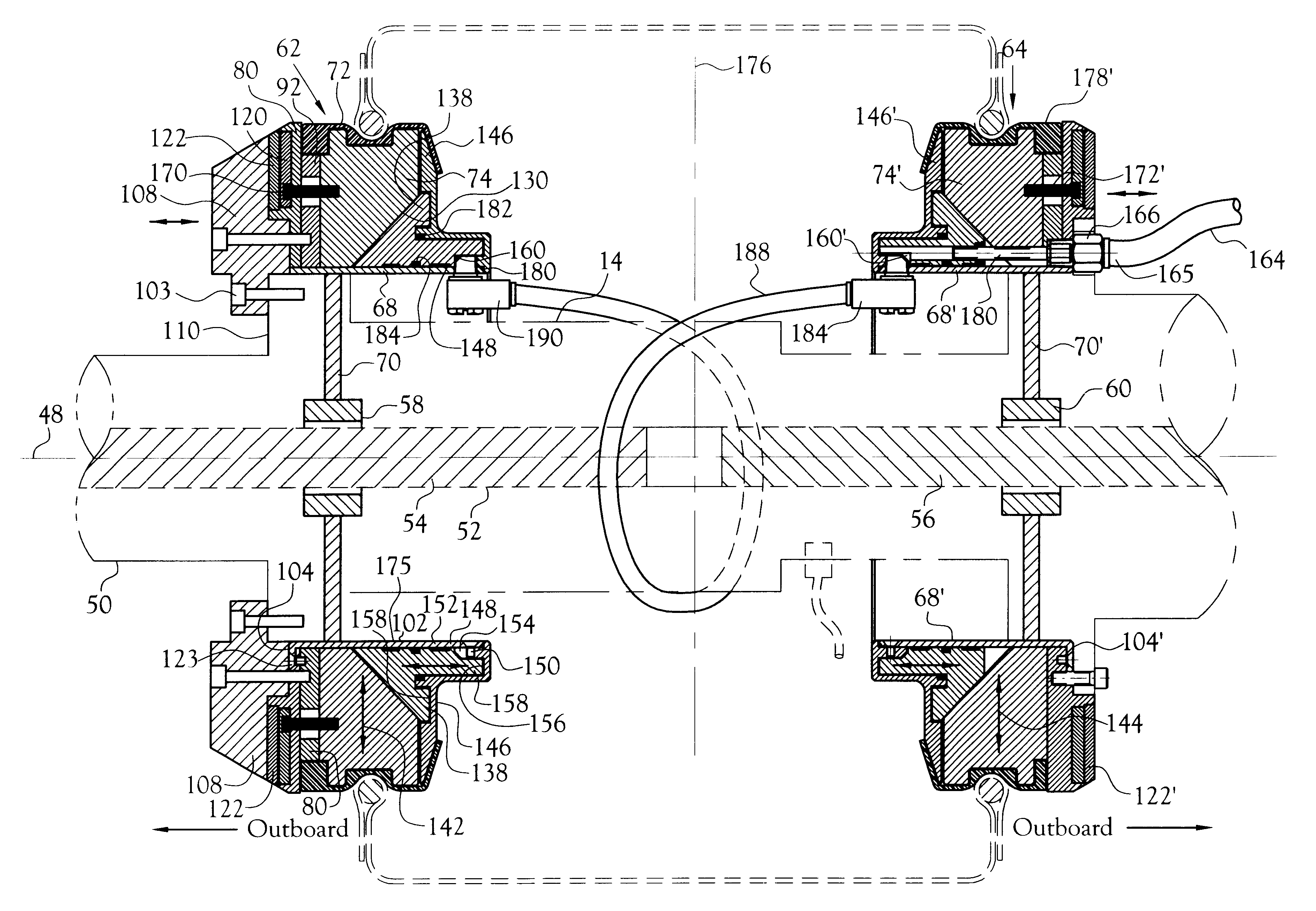 Method and apparatus for control of dual collapsible mandrels