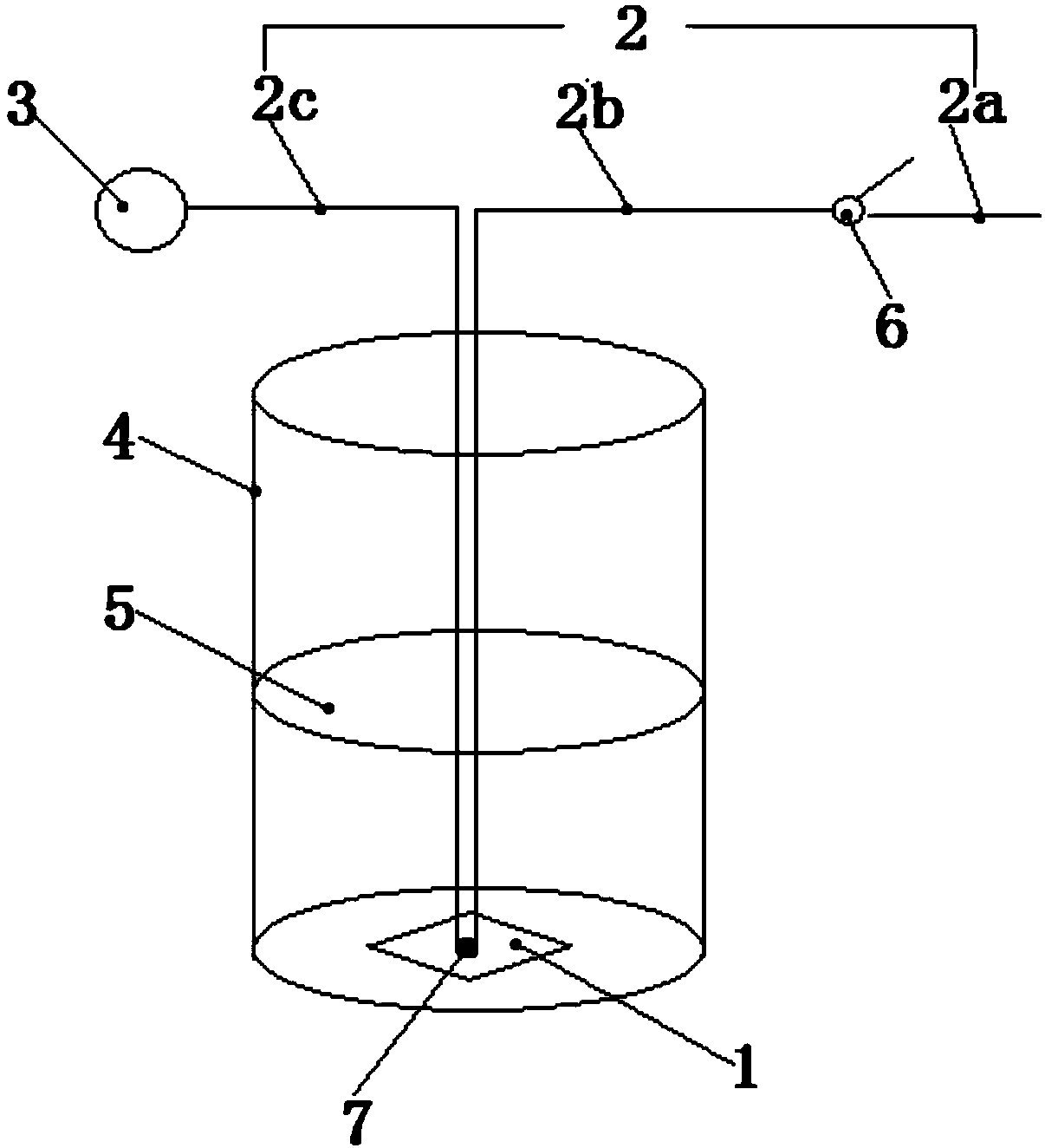 Testing device for pipeline cathodic protection potential test piece and preparation method of testing device