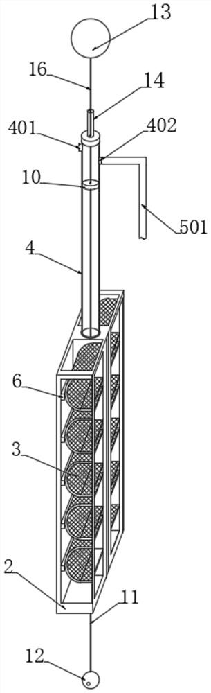 A river water restoration device based on natural continuous oxygenation