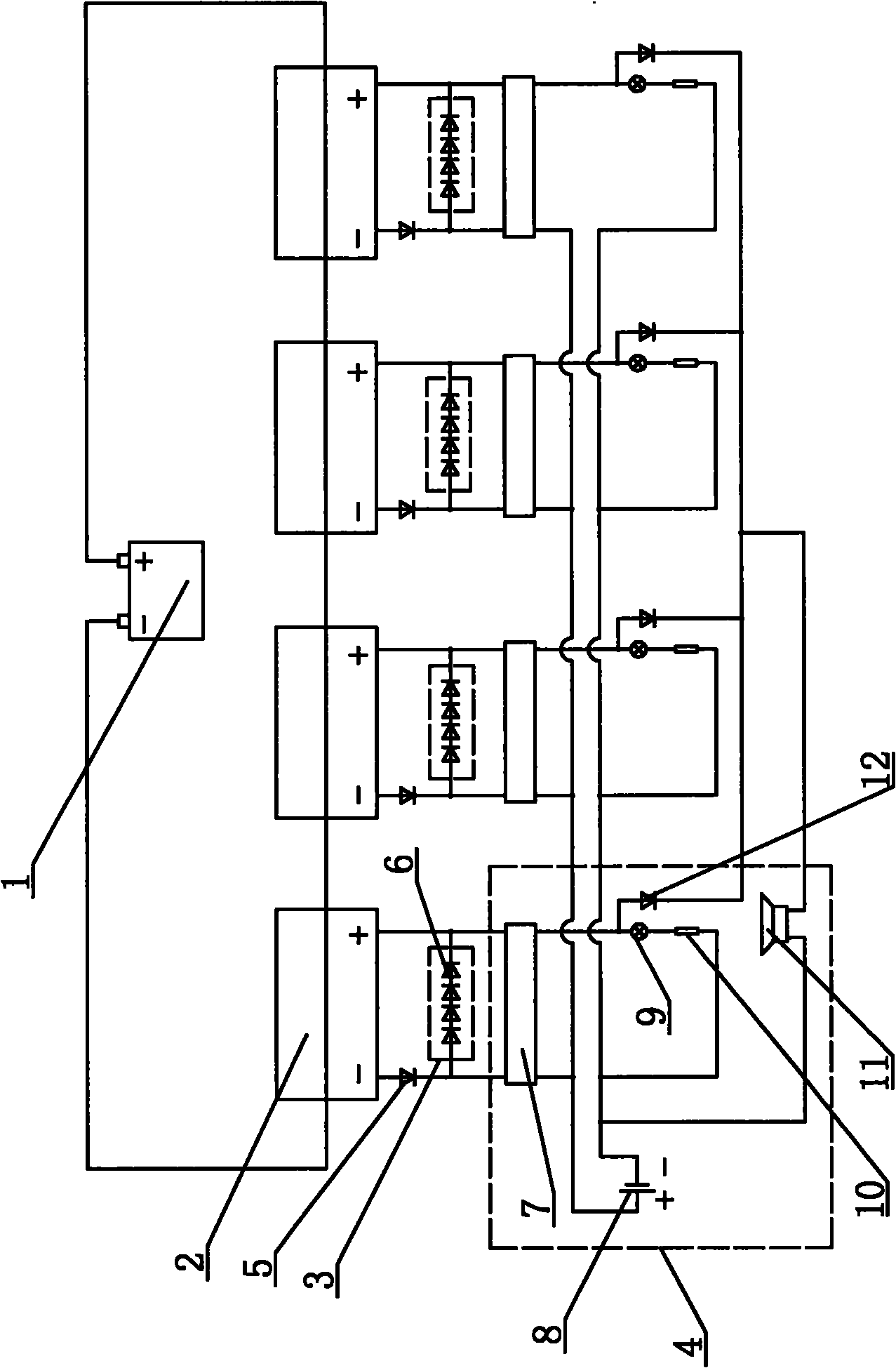 Photovoltaic array component with fault detecting device