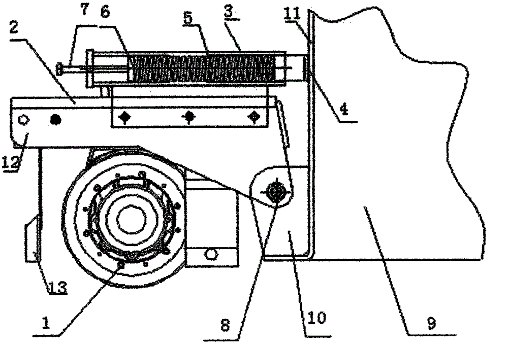 Automatic guided vehicle drive suspension device and automatic guided vehicle