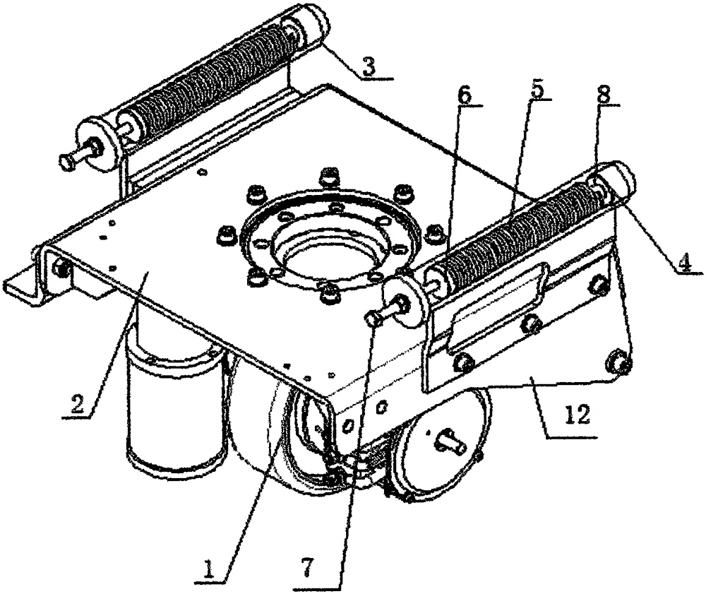 Automatic guided vehicle drive suspension device and automatic guided vehicle