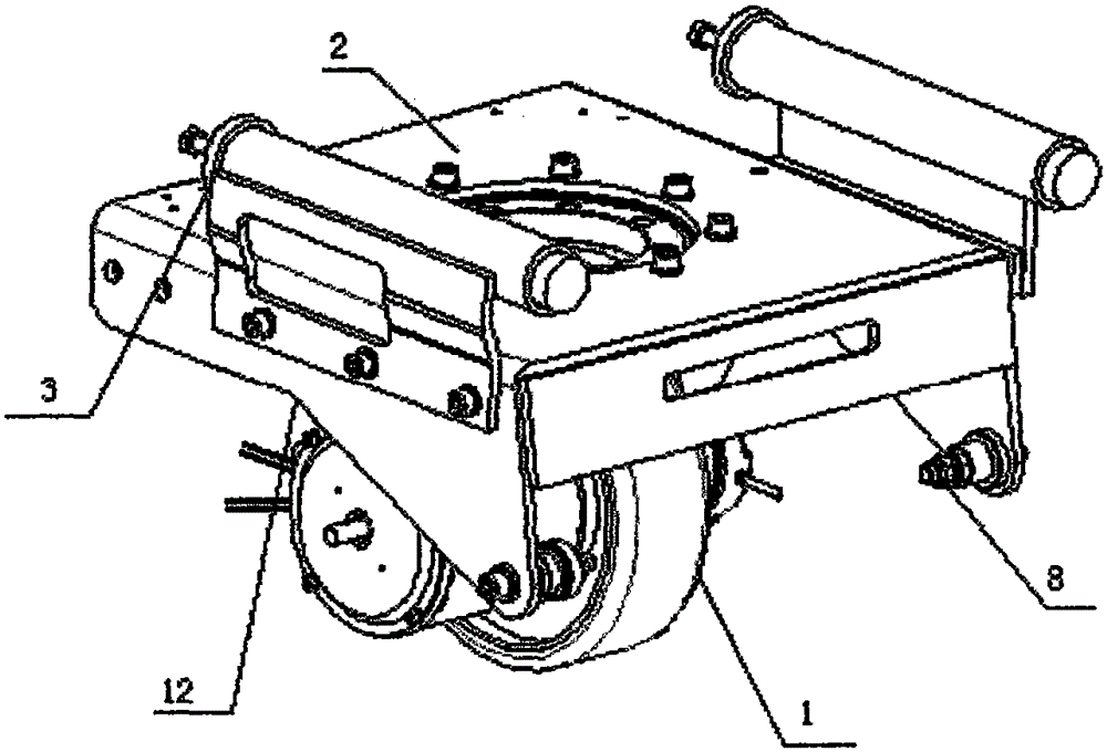 Automatic guided vehicle drive suspension device and automatic guided vehicle