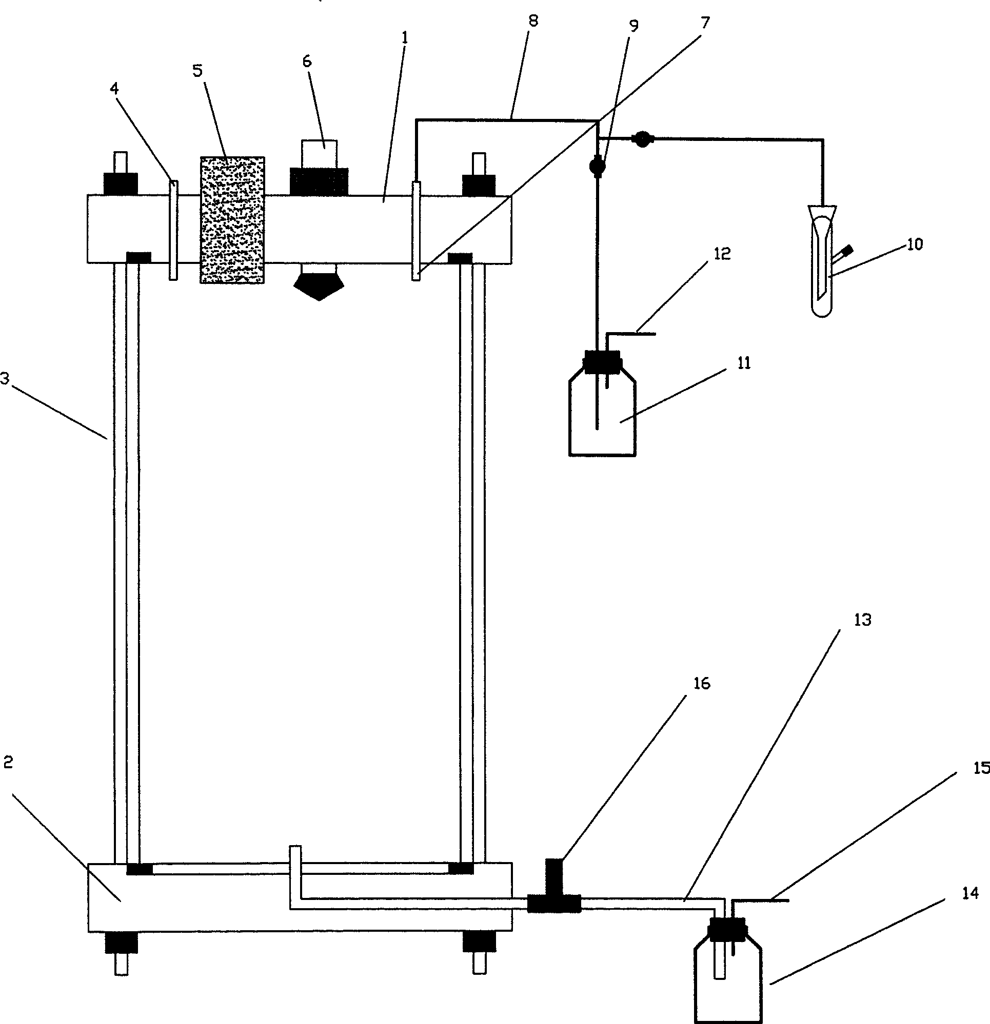 Device for dynamically detecting carbon element loss of root system of plant