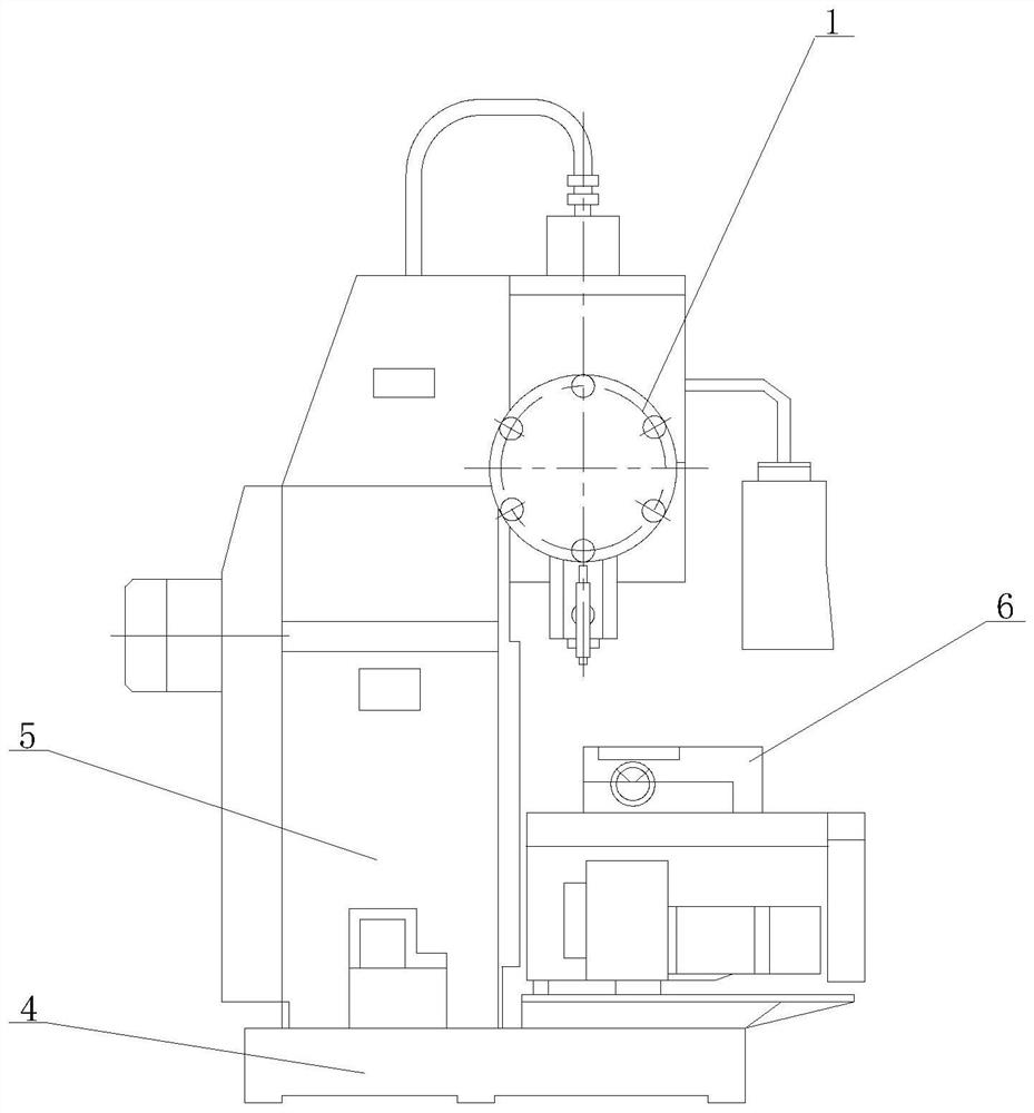 Automatic tool changing device of numerical control type vertical lifting platform milling machine