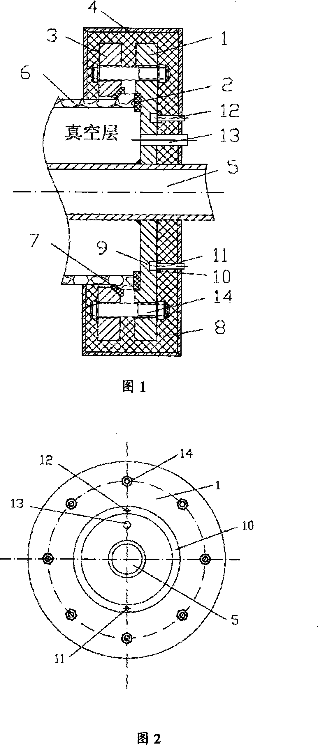 Glass metal sealing device of intermediate temperature solar heat pipe receivers