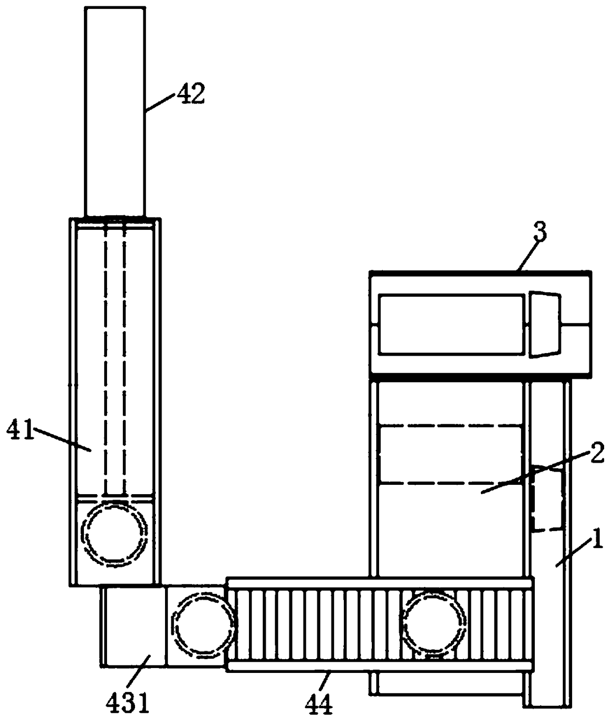 Aluminum tube double-moving extruding machine gasket recycling device and aluminum tube double-moving extruding machine