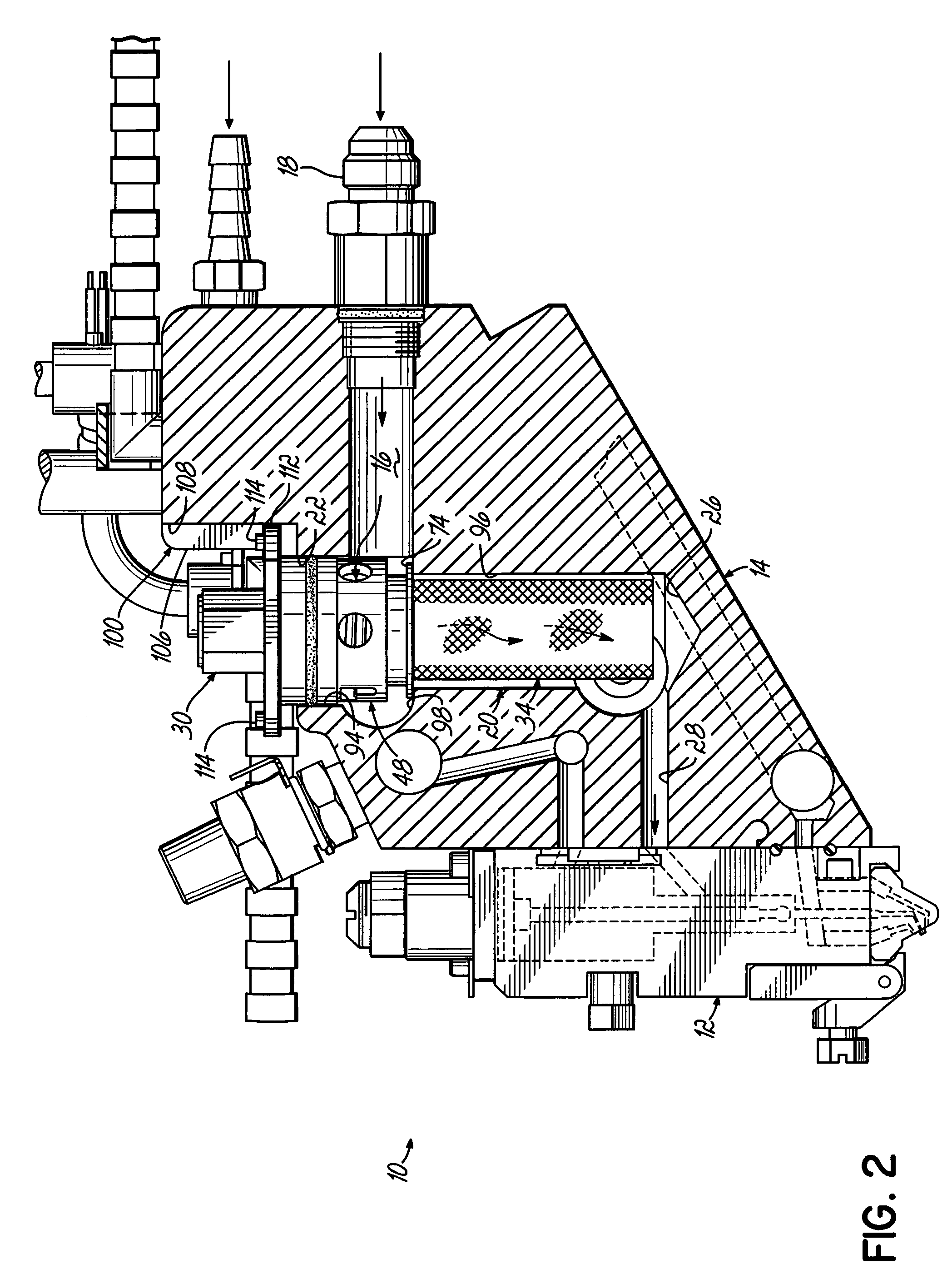 Liquid dispensing apparatus and a filter assembly for a liquid dispensing apparatus