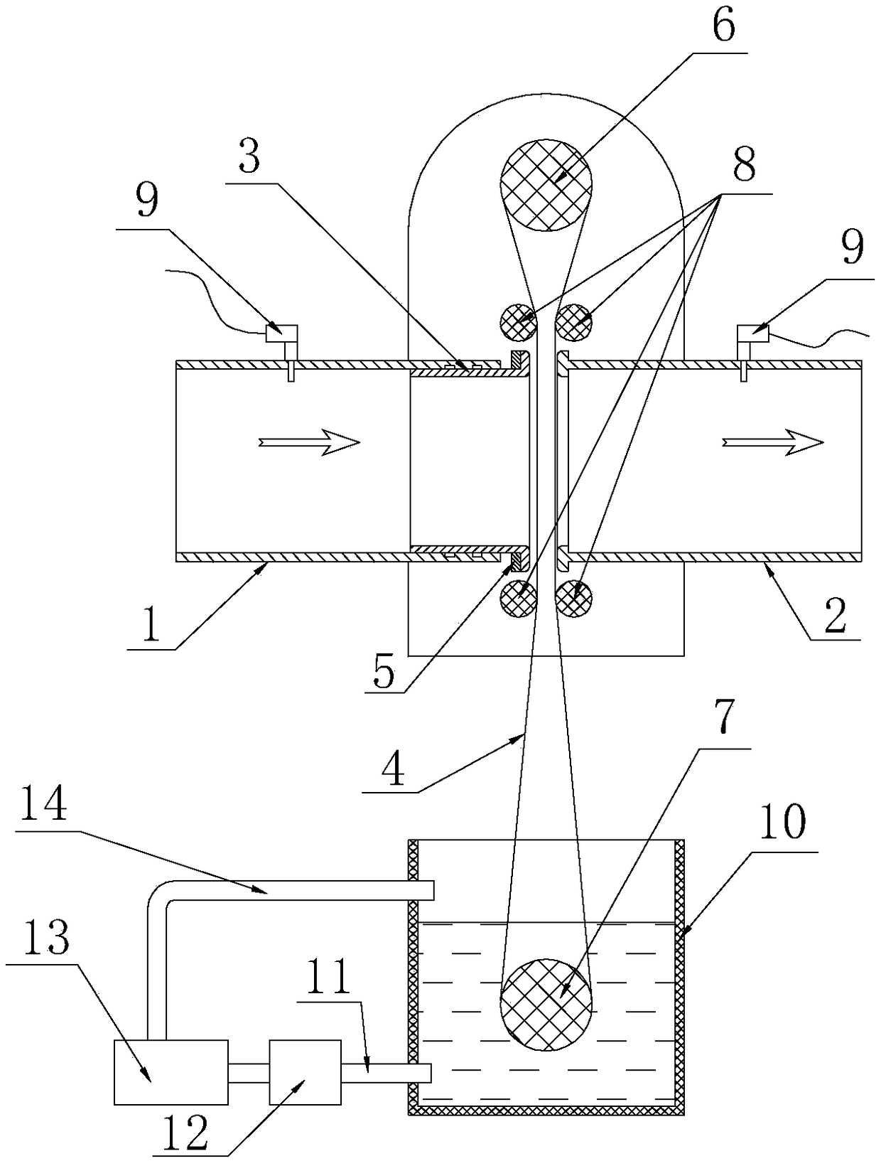 Method for composite adsorption microwave recovery or pyrolysis treatment of organic waste gas