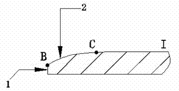 One-step forming combined tool of curved surface for plastic boards