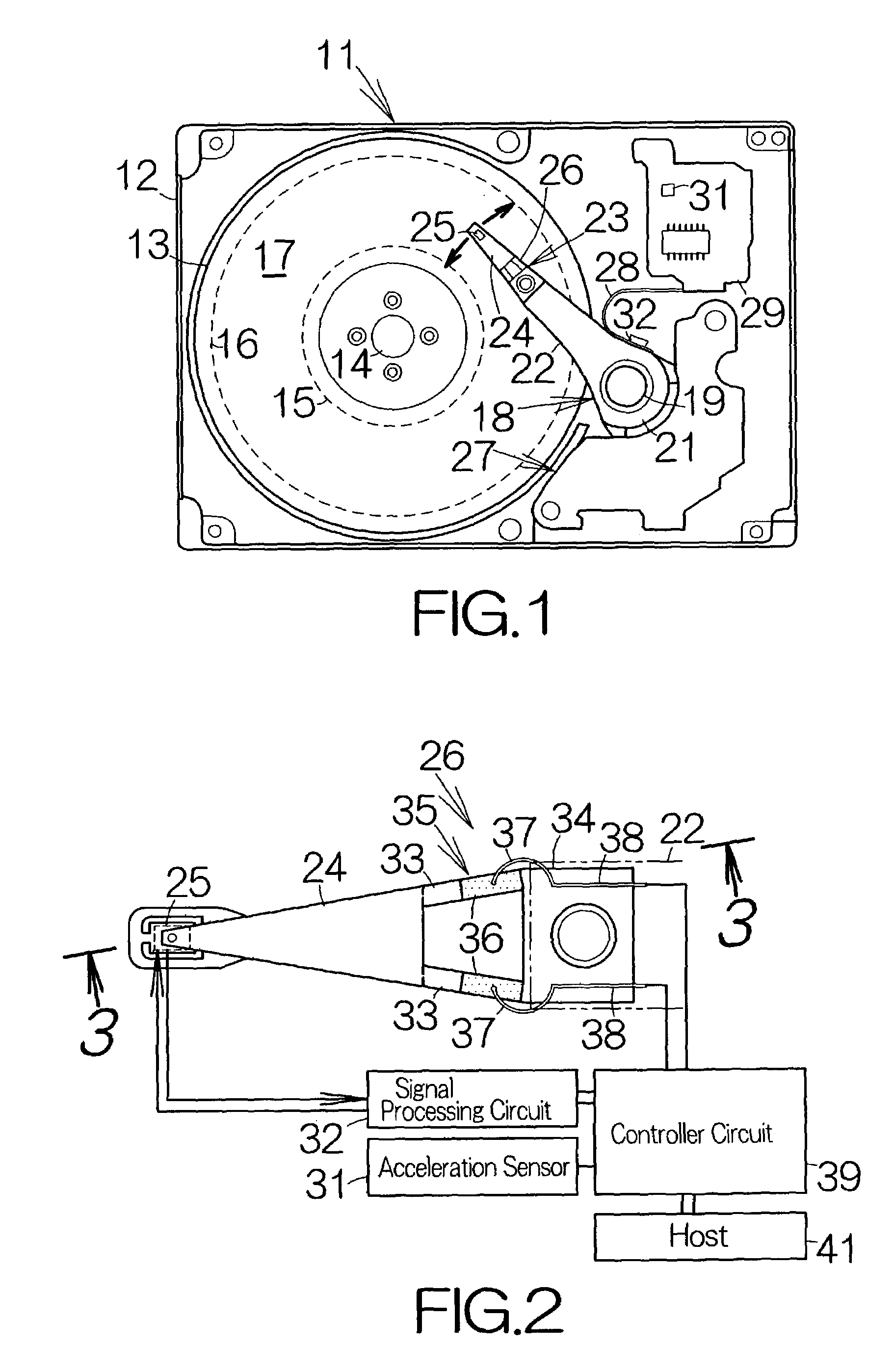 Head slider receiving variable urging force in recording medium drive