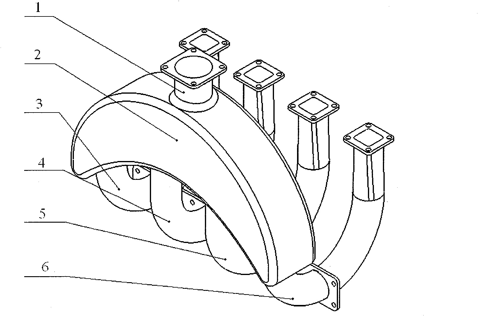 Resonant intake tube of natural gas engine