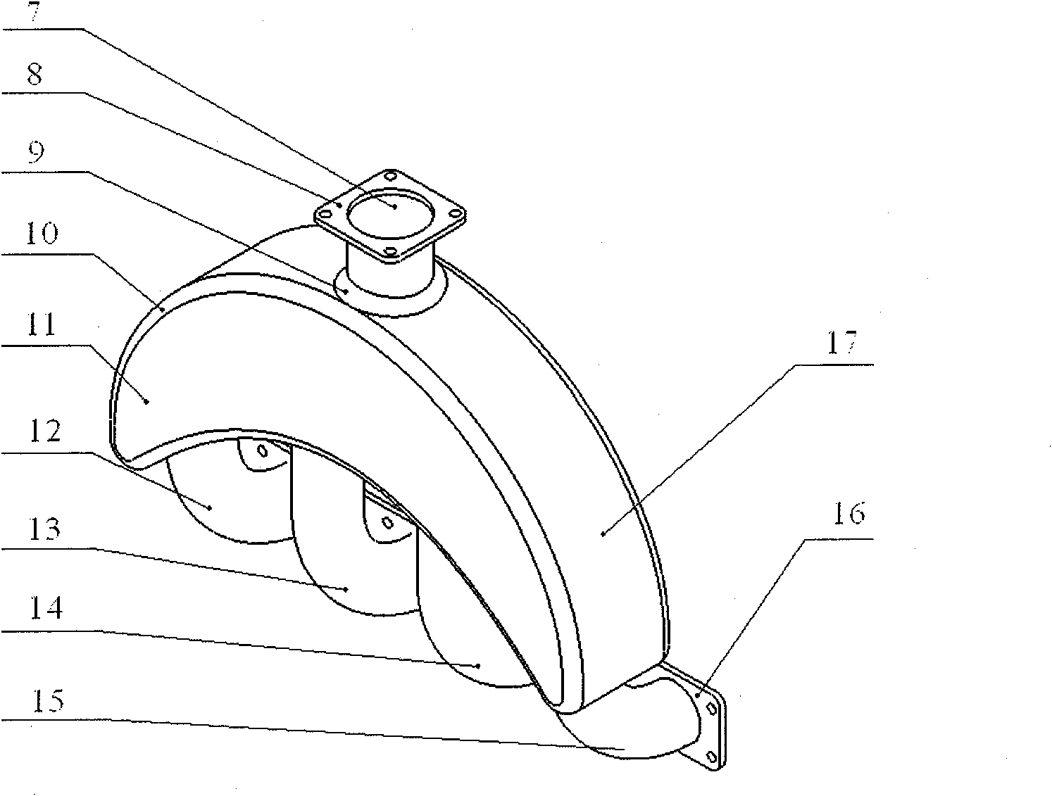 Resonant intake tube of natural gas engine