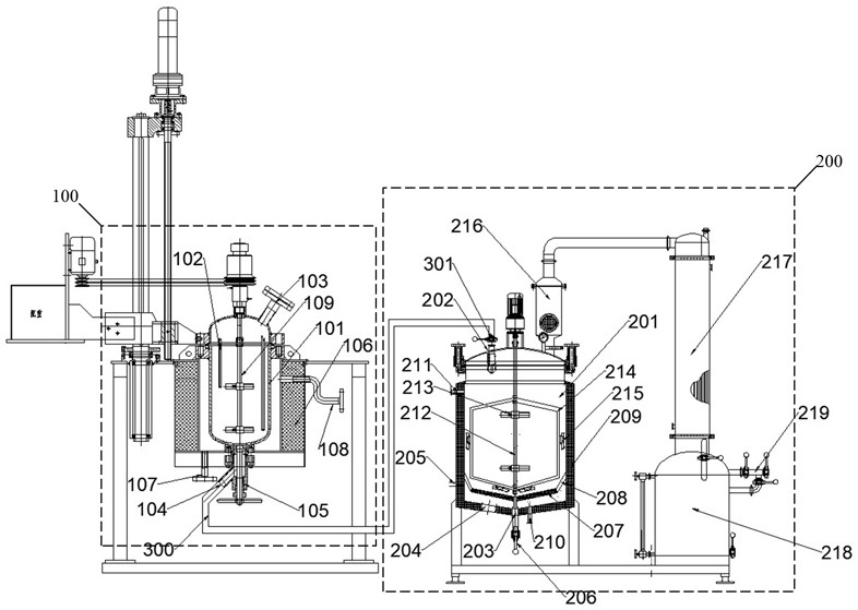 Experimental device for preparation and post-treatment of anhydrous zinc acetate