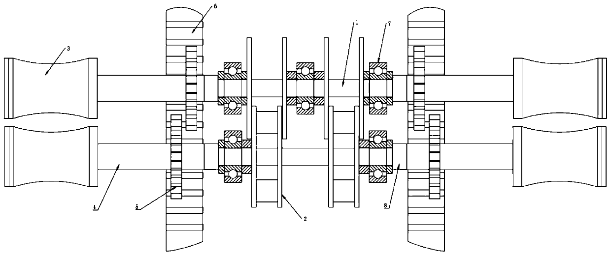 High-speed sorting roller structure