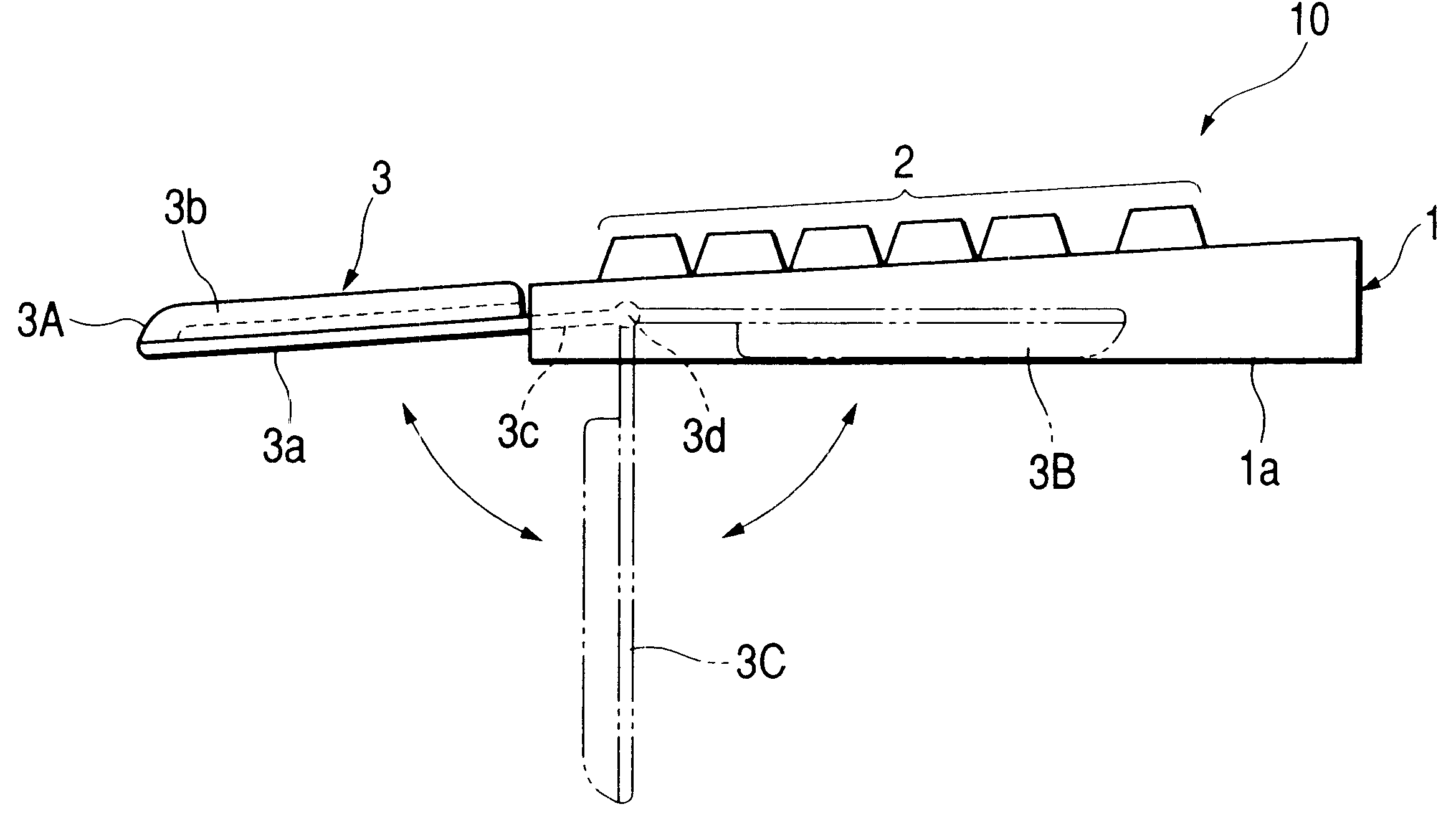 Keyboard device with palmrest stored therein