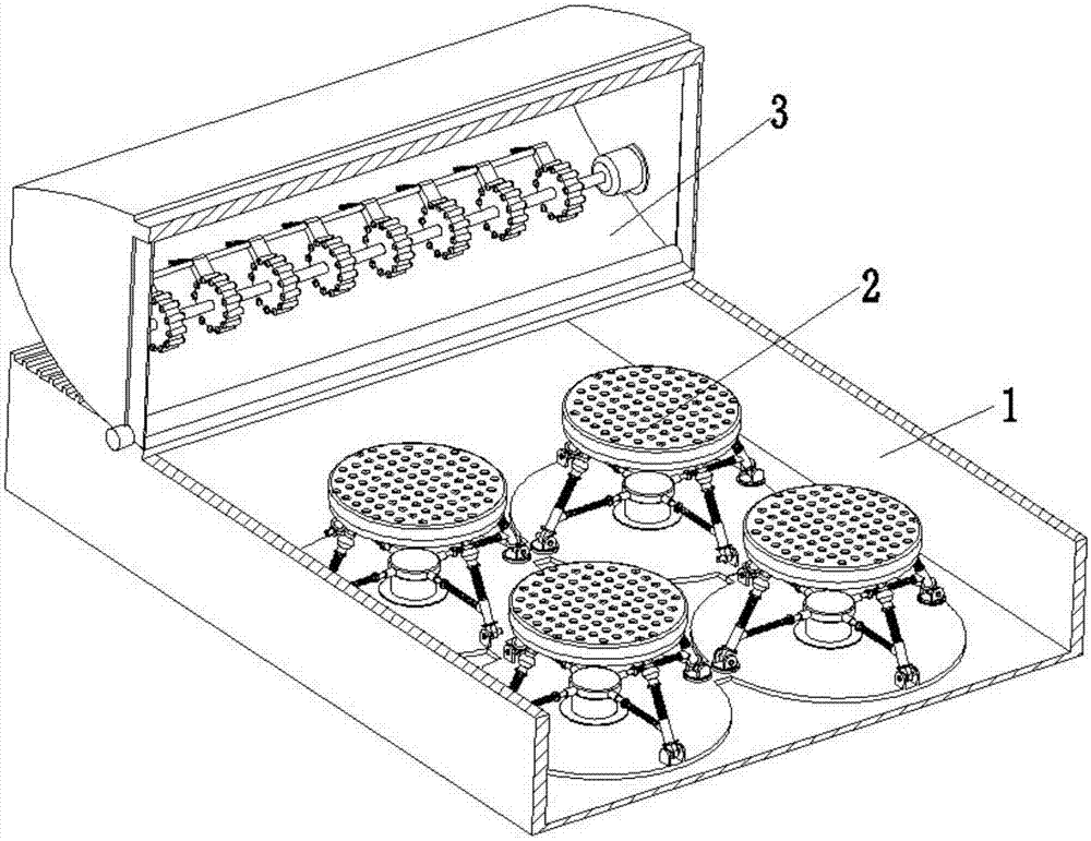 A kind of sole toe massage device dedicated to medical care massage intelligent robot