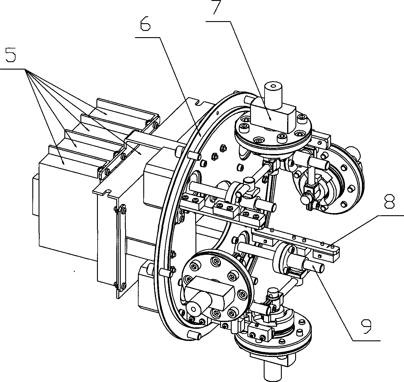 Underwater tail vane turning die and underwater navigation device containing the same