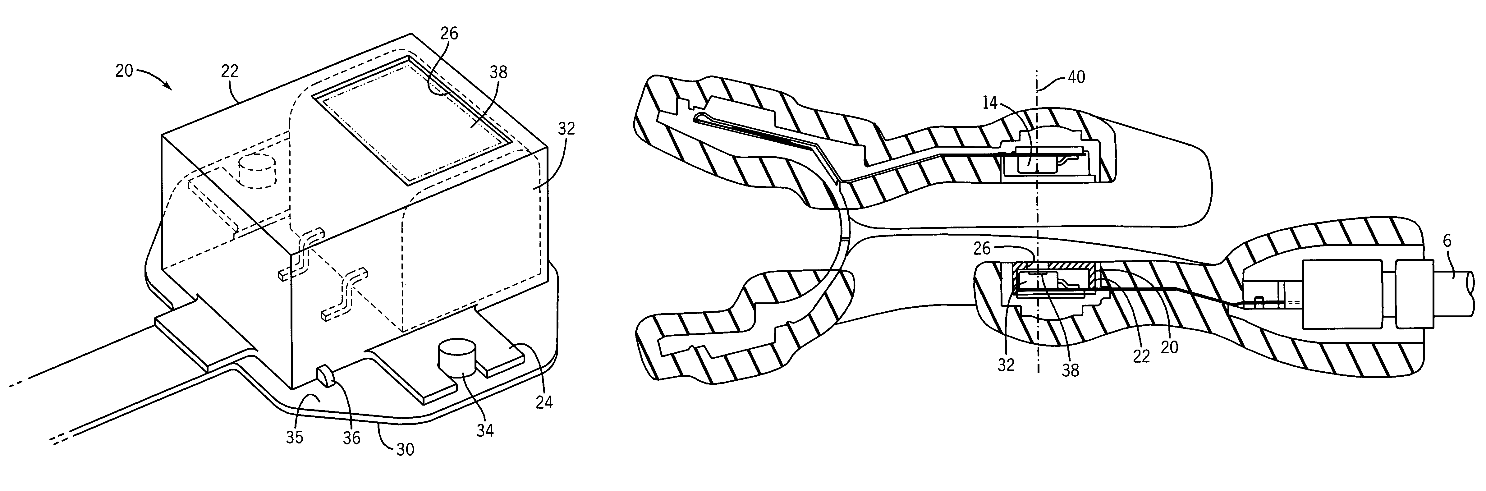 Means for mechanical registration and mechanical-electrical coupling of a faraday shield to a photodetector and an electrical circuit