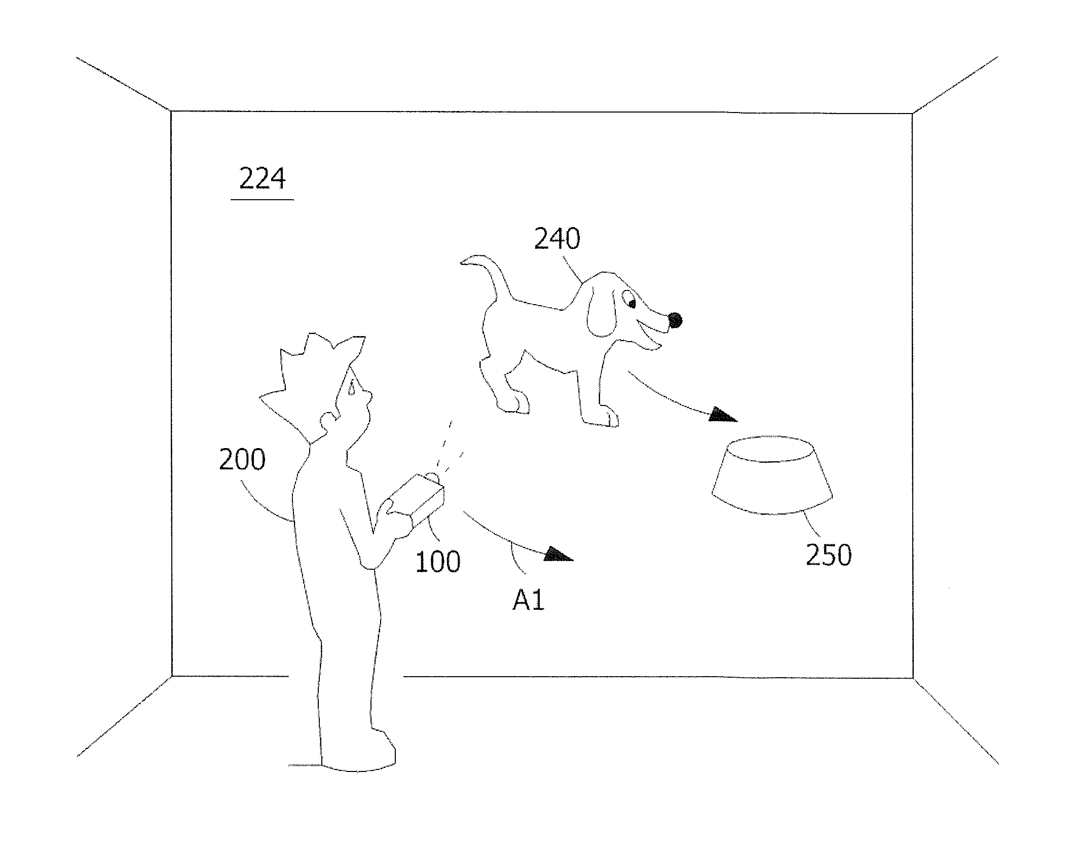 Connecting video objects and physical objects for handheld projectors