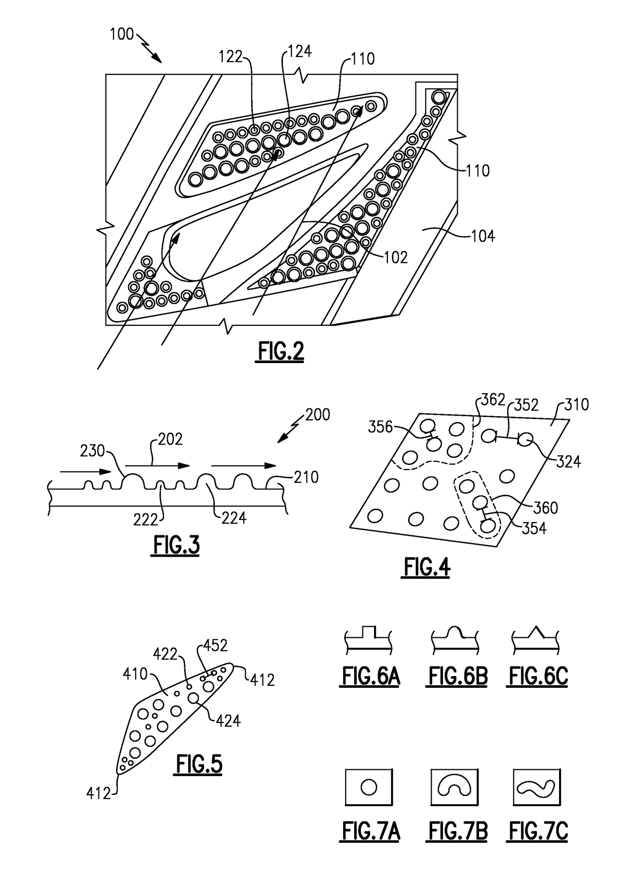 Turbine component including mixed cooling nub feature