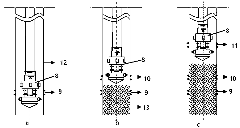 Coiled tubing sand filling separate layer fracturing method