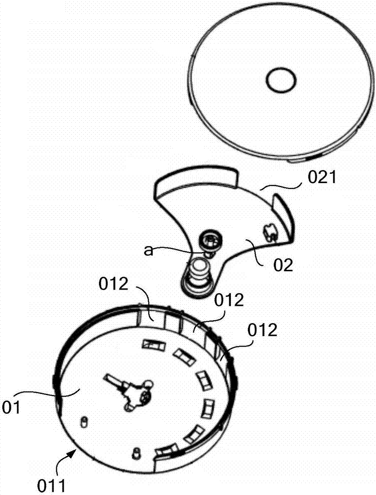 Air splitting component of refrigerator, and refrigerator