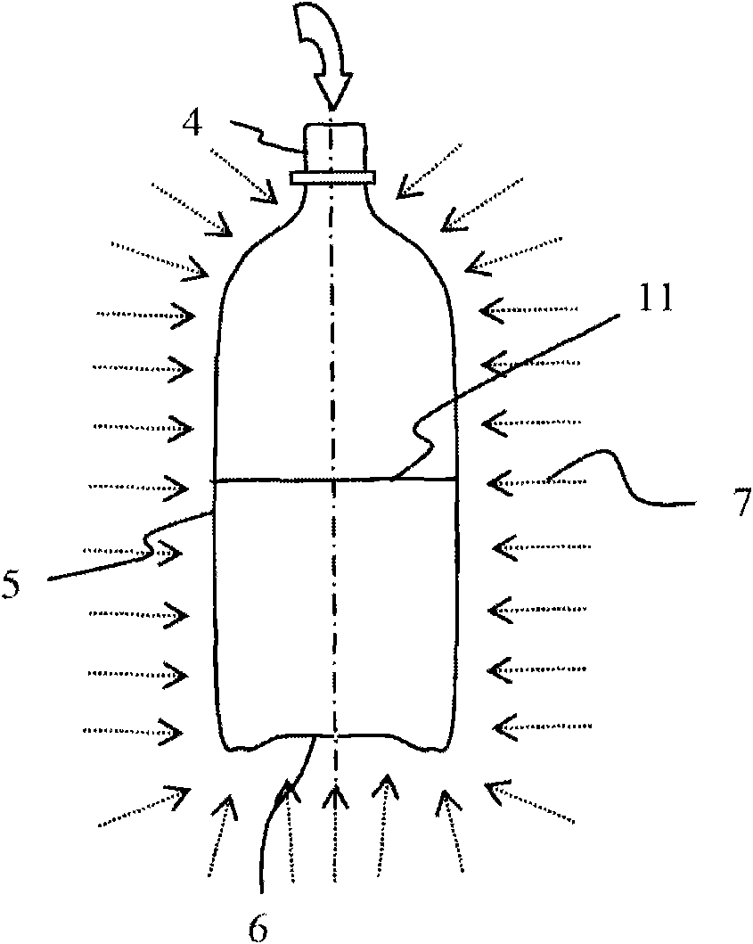 Method for filling shrink packaging