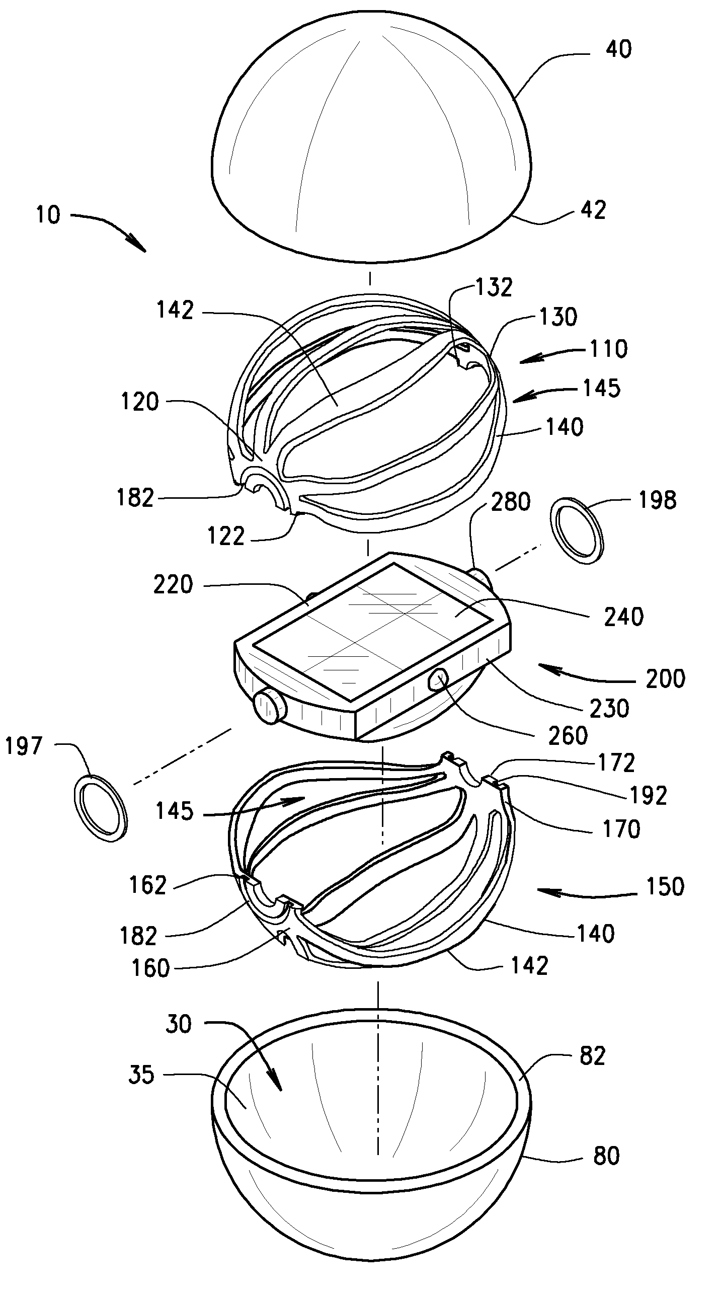 Solar-powered ball