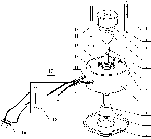 Experiment device for axial loading high-temperature stress corrosion test of metal material