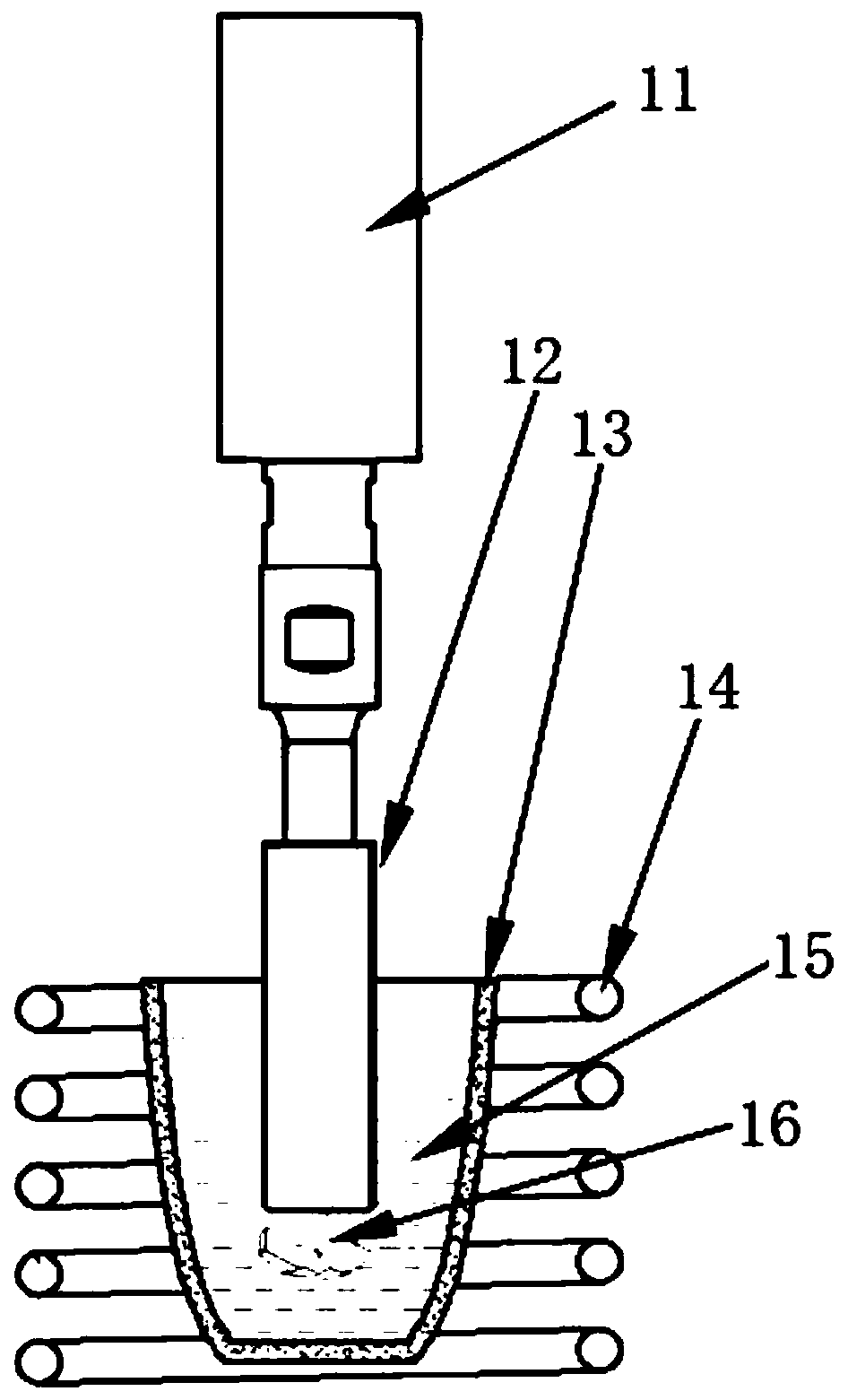 In-situ aluminum-based material preparation method and device