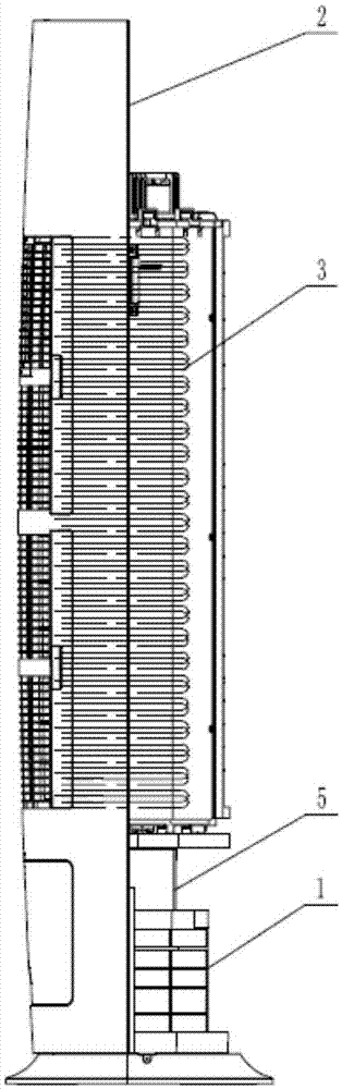 Air conditioner base part assembling structure and air conditioner